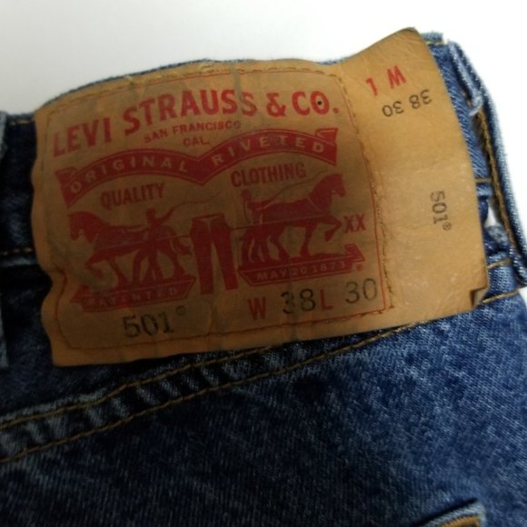 Levi's 501xx Medium Wash Straight Leg Jeans - Picture 2 of 8
